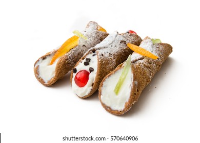 Sicilian Cannoli, Italian Dessert 