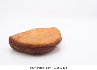 Sicilian rotisserie. Fried calzone with mozzarella and ham isolated on white. - Powered by Shutterstock