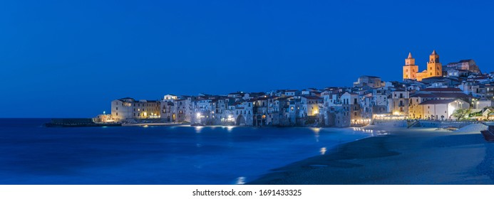 Cefalù At Night– Sicily; Italy