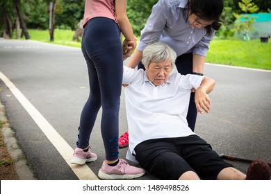 Asian Child Heat Strokevertigodizzinesssick Daughter On Stock Photo ...