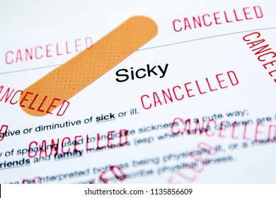 Sick Day 
Document Saying Sick Day Or 