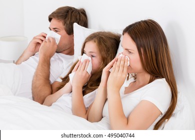 Sick Family Allergy In Bed