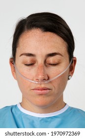 Sick Female Patient Nasal Cannula Stock Photo 1970972369 | Shutterstock