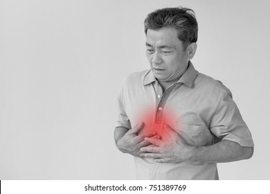 Sick Old Man Acid Reflux, Heartburn, Heart Attack