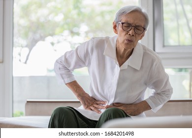 Sick Senior Patient With Belly Pain,severe Stomach Ache,symptoms Gastrointestinal System Disease,gut,digestion Problems,diarrhoea,elderly Woman Suffer From Stomachache,irritable Bowel,food Poisoning