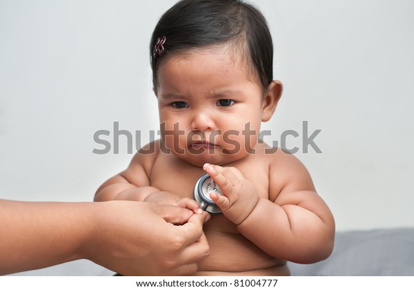 Upset Baby Girl Stock Photo Image Of Difficulties Bricked 28059260