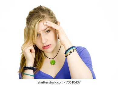 Sick Young Woman Suffering Migrene Stock Photo Edit Now 73610437