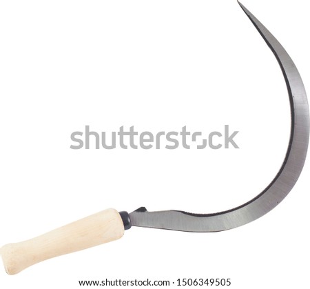 sickle under the white background
