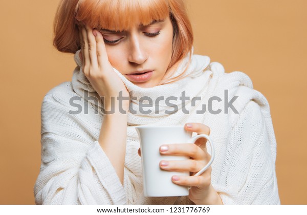 Sickness Cute Young Woman Strawberry Blonde Stock Photo Edit Now