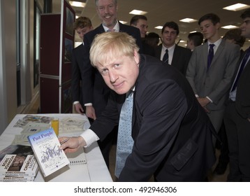 Sidcup,UK,March 3rd,2016,Boris Johnson,MP, Attends Sidcup Grammar School 6th Form Opening