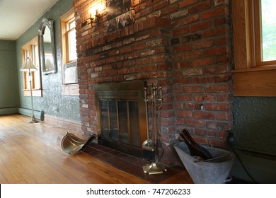 Brick Fireplace Images Stock Photos Vectors Shutterstock