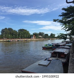 Side Of Barito River In The Morning