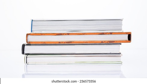 Side Of Book On White Background