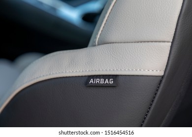 Side Car Airbags Tag. Modern Car Safety Feature. Transportation Technologies