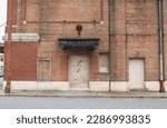 The side entrance to an abandoned theater building in Pine Bluff, Arkansas 