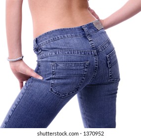 Skinny Jeans Girl Takes On White Stock Photo (Edit Now) 133196894