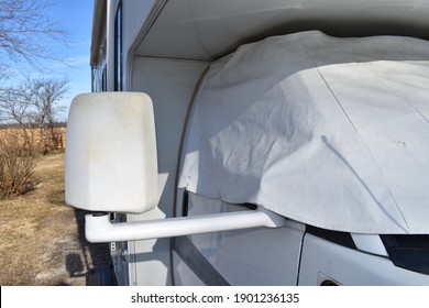 Side Mirror On An RV Camper