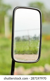 The Side Mirror Of The Truck