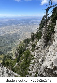 Side of mountain range peak