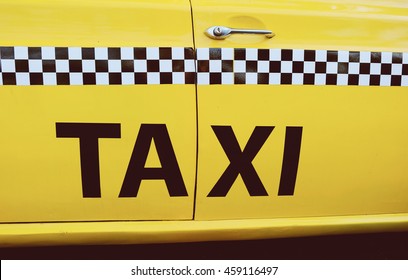 The Side Of New York City Yellow Taxi Cab