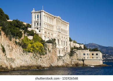 Side of Oceanographic Institute in Principality of Monaco