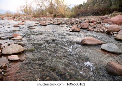 Side Of Ourika Valley Near Marrakech, Atlas Mountains, Morocco