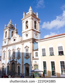 Side Photo Of Nossa Senhora Do Rosário Dos Pretos Church In Pelourinho In Salvador Bahia, Brazil, Taken On October 21, 2022.