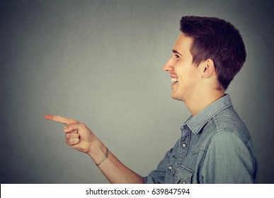 Side Profile Of A Laughing Young Man