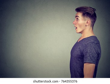 Side Profile Of A Shocked Man