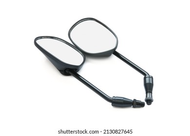 Side Rearview Mirror Set Isolated On White Background With Clipping Path.