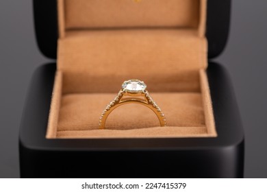 Side Stones Diamond Engagement Ring - Shutterstock ID 2247415379