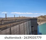 side and top view of elephant butte dam