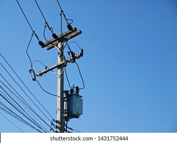 Side Transformers Wires On Pole Threephase Stock Photo (Edit Now ...