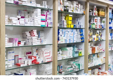 Photo Medicines On Shelves Pharmacy Stock Photo 1677708307 | Shutterstock