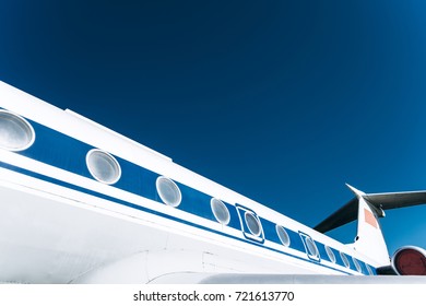 Side view of airplane