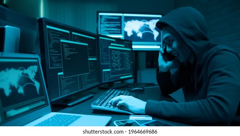 550 Hacker talking on phone Images, Stock Photos & Vectors | Shutterstock