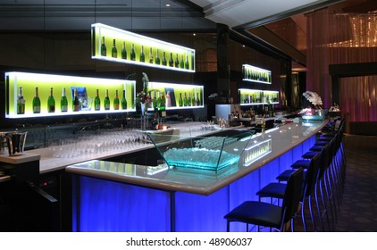 Side view of a bar