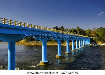 Side view of the Bhoothathankettu bridge in Ernakulam district, Kerala, India.