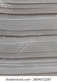 side view of Book page close up texture background