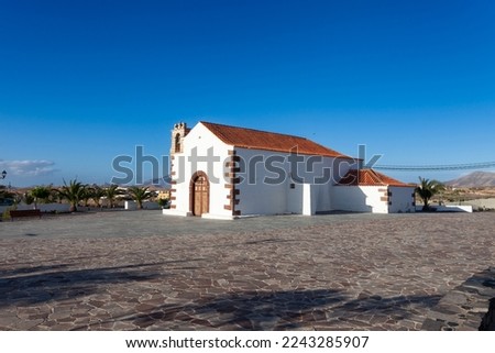 side view of the catholic church in Valle de Santa Ines, Fuerteventura
