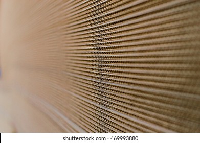 Side View Of  A Corrugated Cardboard