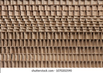 Side View Of Corrugated Cardboard With Transverse Structure