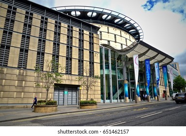 Side View Of Edinburgh International Conference Centre. Edinburgh. Scotland
MAY 2017.