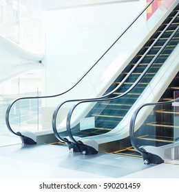 Side View Of Escalator Interior