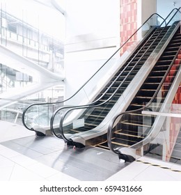 Side View Of Escalator Interior