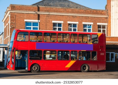 Side view of a generic UK bus