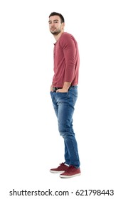 Side View Happy Confident Man Wearing Stock Photo 621798443 | Shutterstock