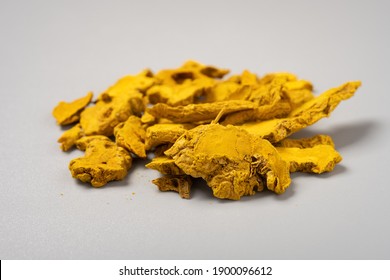 Side View Herb JiangHuang Or Curcumae Longae Rhizoma Or Common Turmeric Rhizome