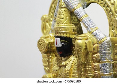 Side view of Hindu Traditional God Lord Venkateswara (Balaji)
