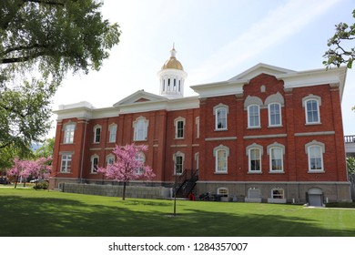 Side View Of Historic Cache County Visitors Center In Utah